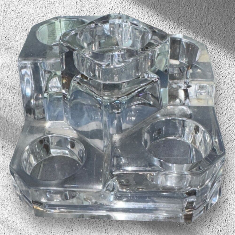 Partylight 5 Candle Clear Crystal Castle Holder